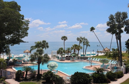 Pinellas Point House | Sun-Kissed Serenity: Private Beach and Onsite Pool, Balcony, Pets Allowed