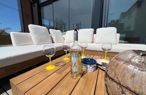 Barneville-Carteret Cottage | Sunlit Modern Villa, Private Garden, Steps to Beach, Full Amenities