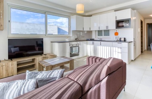San Gwann Apartment | Sunny 2BR Penthouse with Spacious Rooftop Terrace