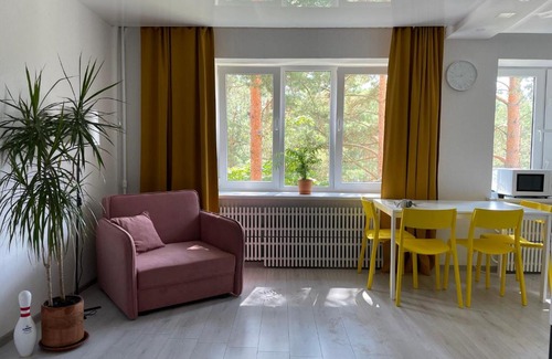 Visaginas Apartment | Sunny apartment with lake and forest view