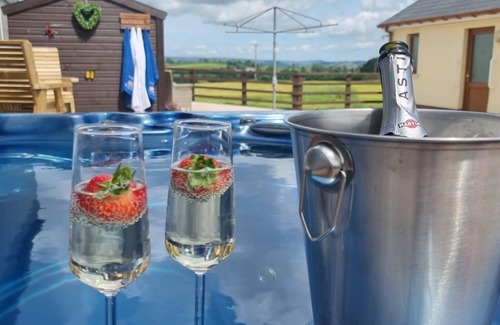 Llangynog Cottage | Sunny Bank, Countryside accessible cottage with hot tub and grassy lawn area
