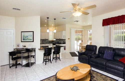 Sunset Lakes Villa | Sunset Retreat Villa-Disney/Princess Rooms -Private Pool Area/Tropical Waterfall