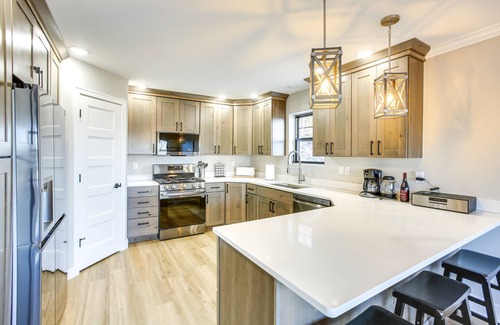 Suttons Bay House | Suttons Bay Home: Hot Tub, Lake Views & Fire Pit