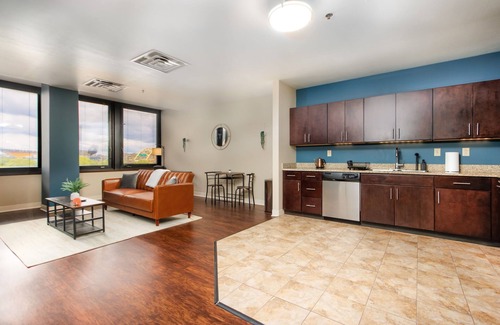 Pittsburgh Apartment | Sweeping Stadium Views | Best Location | 2 Sofas 2 TVs + 24/7 Gym Terrace Roku