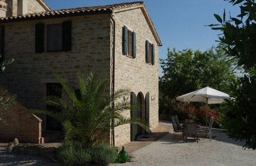 Cupramontana House | Tastefully renovated stone house with pool in a quiet hillside location with 2 apartments
