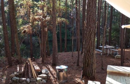 Huntsville RV Rental | Tentrr Signature Site - Exodus XX: Lakefront Private Campsite at Shabbat Retreat