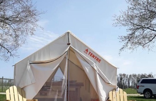 Hancocks Bridge RV Rental | Tentrr Signature Site - Thousand Acre Farm Waterfront Farm
