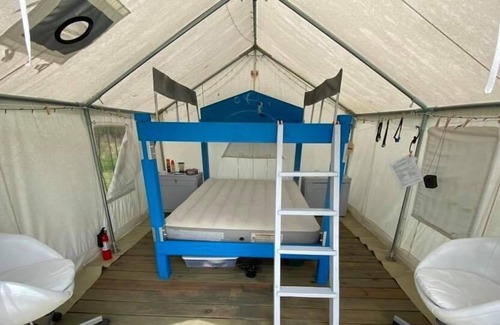 Ouaquaga RV Rental | Tentrr Signature Site - Little Sit Farm Cosmic Glamping Site