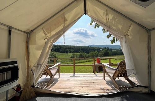 Bovina Center RV Rental | Tentrr Signature Site - Emerald Farm in the Land of Bovina (tent 2)