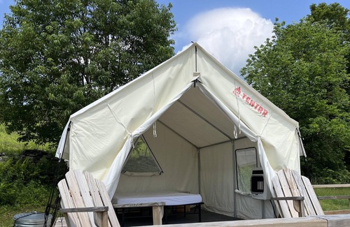 Bovina Center RV Rental | Tentrr Signature Site - Emerald Farm in the Land of Bovina (tent 1)