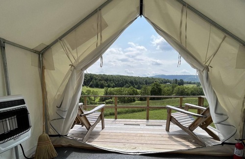 Bovina Center RV Rental | Tentrr Signature Site - Emerald Farm in the Land of Bovina (tent 1)