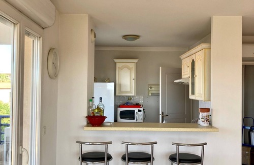 Plaine de la Brague Apartment | Terrace, pool, air conditioning, sea view, near beach, sleeps 4, Antibes