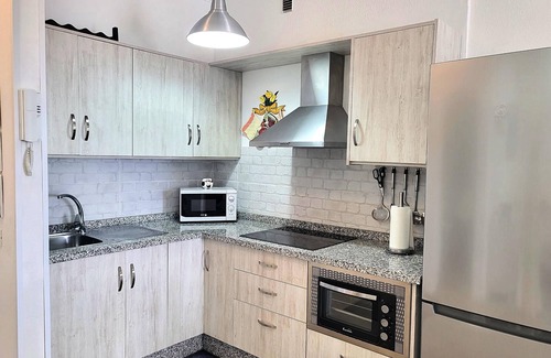 Santiago del Teide Apartment | Terrace, sea view, WI-FI, A/C, swimming pool, 20 mts. from the beach