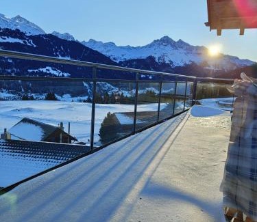 Riom-Parsonz Apartment | Tga Pilu a cozy and modern chalet on Savognin Ski Slopes with wonderful mountains view