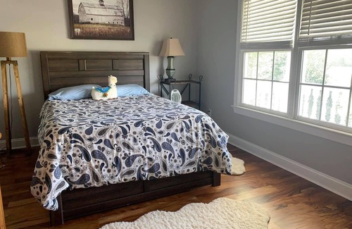 Parkton Bed & Breakfast | The Barn Room Queen Bed with Shared Bathroom on 30-acre farm with 1-acre pond