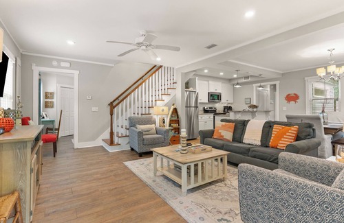 East Beach House | The Beach is calling you at The Porch Side Cottage, sleeps 9
