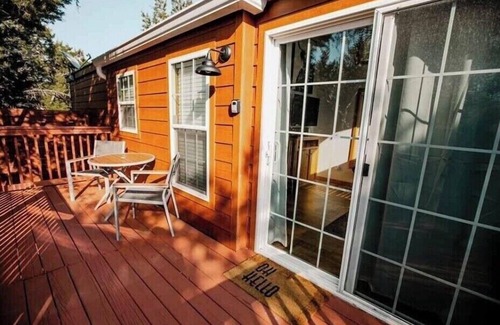 Austin Cabin | The Bison cabin in a gated 2 acre boutique tiny home resort with pool!