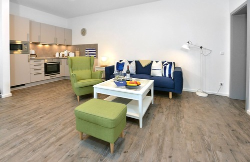Ralswiek Apartment | The Blaues Haus 1 vacation apartment in Ralswiek offers an ideal retreat for