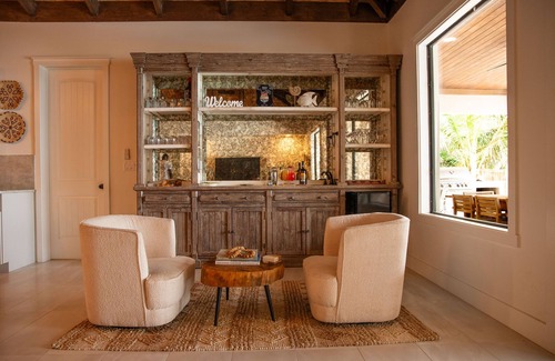 Farmer's Hill Villa | The Breakwater- Swim-Up Pool Bar with Swings on Sandy, Secluded Beach!