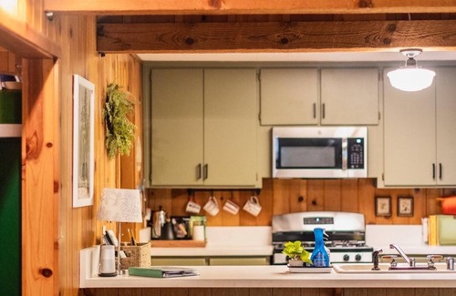 Camp Nelson Cabin | The Bunkhouse 1960's Camp Vibe + Timeless Wet Bar