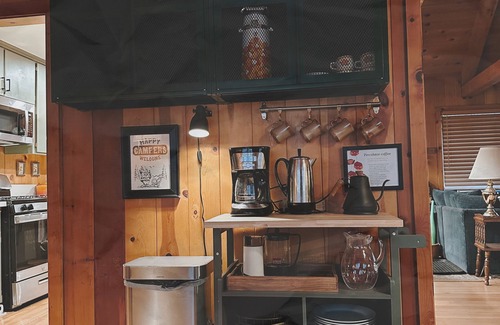 Camp Nelson Cabin | The Bunkhouse 1960's Camp Vibe + Timeless Wet Bar