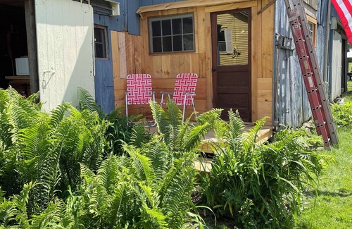 Trumansburg House | The Bunkhouse at CrowNestFarm! Dog Welcome! Communal Bathroom and Kitchenette.