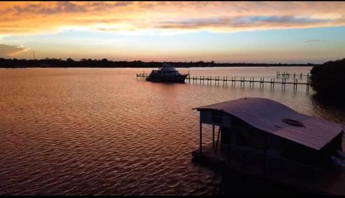 Grant-Valkaria Boat Rental | The Burrow-a floating cabin