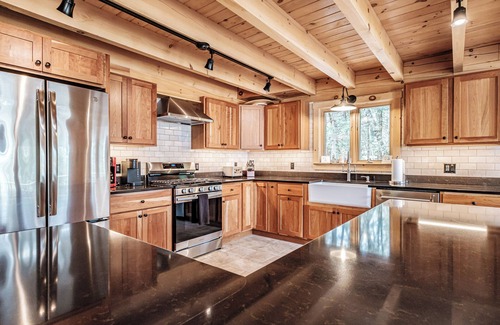 Newry Cabin | The Cove - Beautiful private log home with large deck, fireplace and dock on Lake Umbagog!