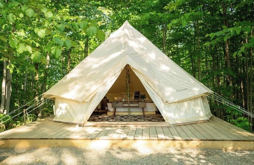 Miller Lake House | “The Explorer” Bell Tent | Glamping near Tobermory