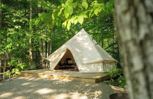Miller Lake House | “The Explorer” Bell Tent | Glamping near Tobermory