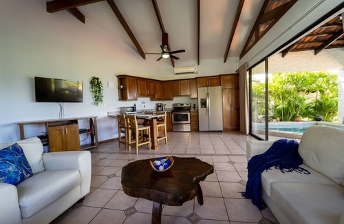 Playa Hermosa Villa | The Golden Sunset Villa on a resort with beach access
