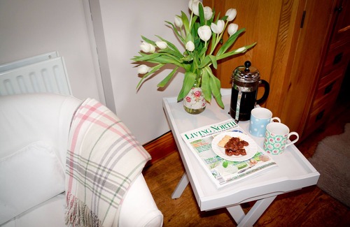 Darlington Cottage | The Hayloft- dog friendly romantic retreat- log burner and lovely rural views