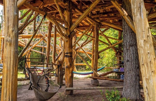 Paige Cabin | The Hobbit's Nest, A Magical Dog-friendly Treehouse in the Lost Pines Shire