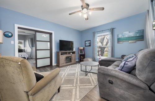 South Haven House | The Lighthouse - Large home close to downtown with a hot tub & game room!