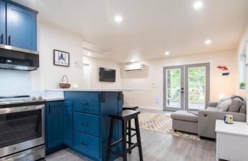 Mecosta Cottage | The Little Blue Cottage at School Section Lake