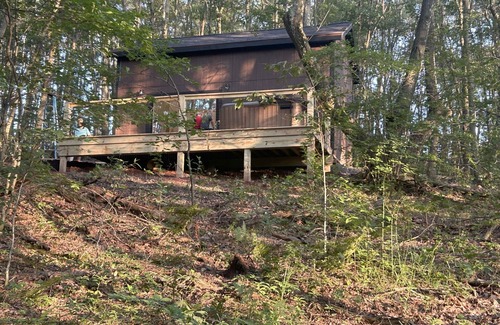 Meyersdale Cabin | The Lodge, a Cozy Lodge Cabin by the GAP Trail & view of the Sand Patch grade.