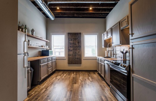 Penn Yan Apartment | The Loft: Industrial style, second floor, downtown studio apartment