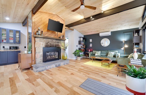 Lake Harmony Estates House | The LoveShack- MidCenturyModern w hot tub in the Poconos!