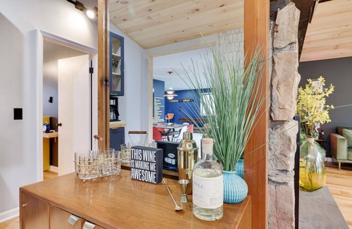 Lake Harmony Estates House | The LoveShack- MidCenturyModern w hot tub in the Poconos!
