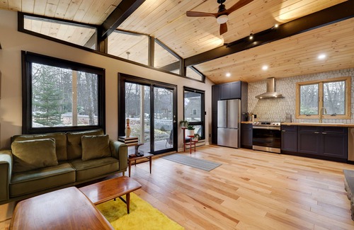 Lake Harmony Estates House | The LoveShack- MidCenturyModern w hot tub in the Poconos!