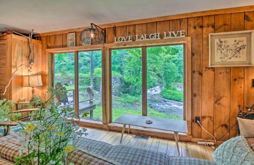 Mill River House | The Mill River Cabin with Fireplace and River View!