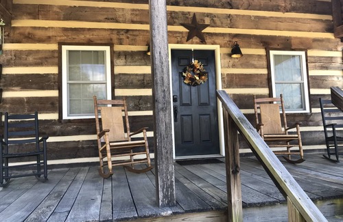 Barboursville Cabin | The Natchez - quiet front porch & rockers.