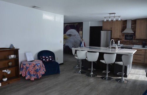 Dubois Condo | "The Patriot" -a renovated duplex in Dubois WY. Welcome Veterans & Snowmobilers!