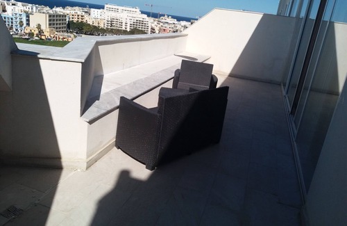 Qawra Apartment | The pent house is 132 sq mts in Qawra Maltas largest tourist resort