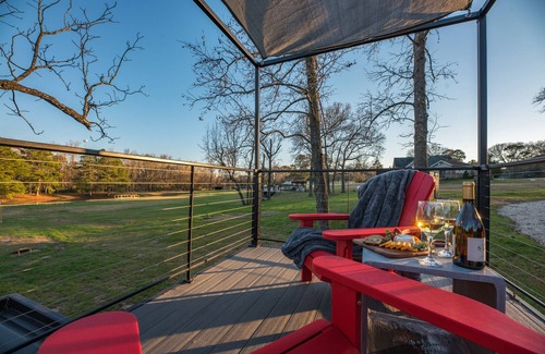 Willis Cabin | The Point: 2 mins to Lake Conroe! Rooftop deck, Heated Pool, Fire Pit