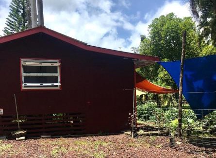 Keaau House | The Red Cottage and Hawaiian Pond Garden Paradise!