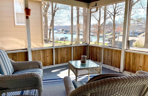 Sunrise Beach House | The "Reel Diehl" Cottage with Screened Porch, Firepit, Lake Views