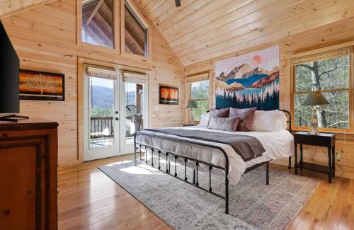 Cherry Log House | The Remedy at Blue Ridge - mountain view cabin with hot tub and two fire pits