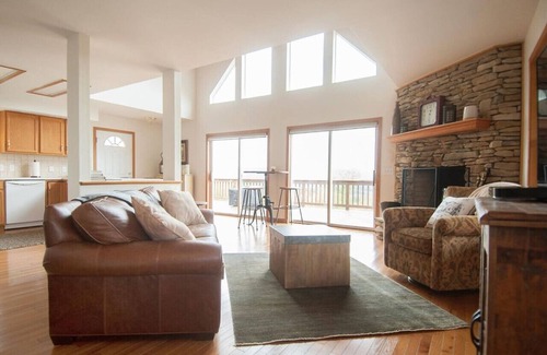 Berkeley Springs House | The Retreat at Upland Trail - Private | View | Fireplace | Game room | Fire pit