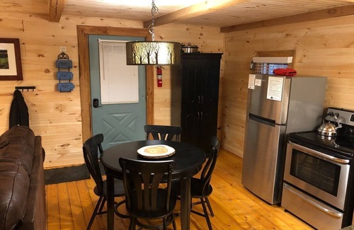 Logan Cabin | The Retreat - Cozy studio cabin - Hot Tub, Firepit, pond, natural playground